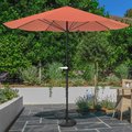Pure Garden 9-Foot Outdoor Patio Umbrella with Base, Orange 50-101-TCB